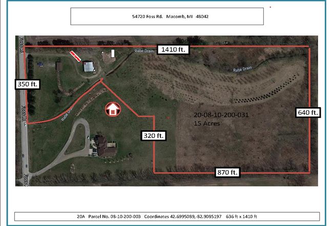 Preview of property located at Macomb Township Vacant Land 15 Acres Foss Rd  Lc Possible
