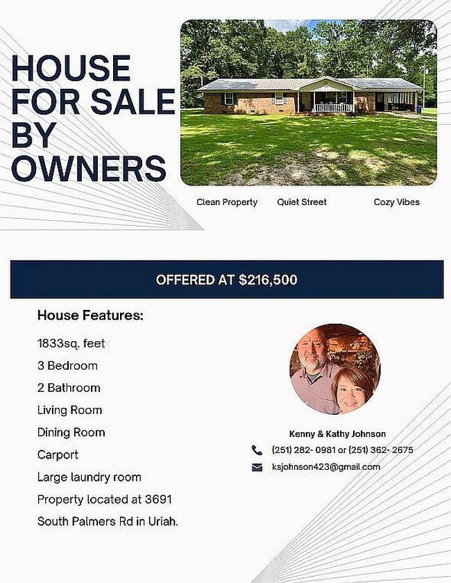 Photo of 3691 S Palmers Rd, Uriah, AL