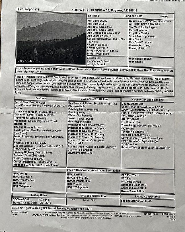 Photo of 1500 W Cloud Nine Pkwy Lot 36, Payson, AZ