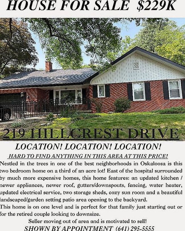 Photo of 219 Hillcrest Dr, Oskaloosa, IA
