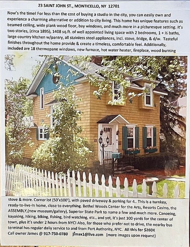 Photo of 23 Saint John St, Monticello, NY
