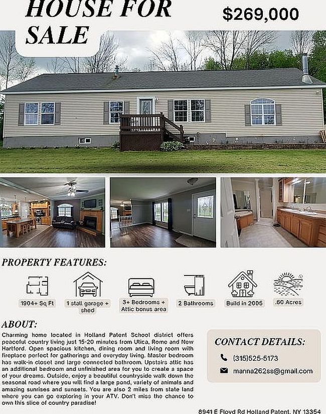 Photo of 8941 E Floyd Rd, Holland Patent, NY